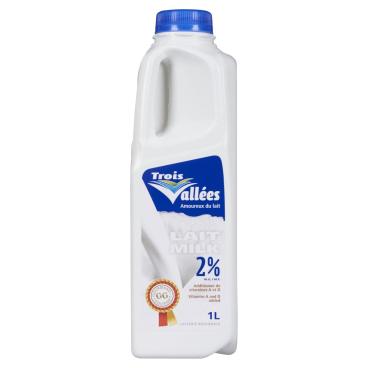 Laiterie des Trois Vallées Inc Partly Skimmed Milk 2% M.F. 1L