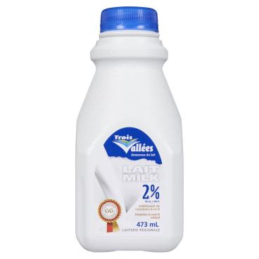 Laiterie des Trois Vallées Inc Partly Skimmed Milk 2% M.F. 473ml
