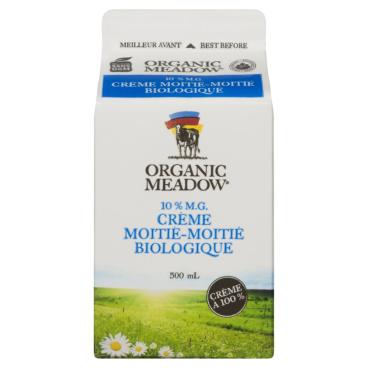 Organic Meadow Crème moitié-moitié biologique 10% M.G. 500ml