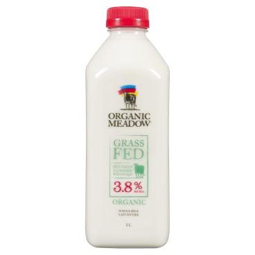 Organic Meadow Grass-Fed Organic Whole Milk 3.8% M.F. 1L