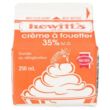 Hewitt's Dairy Crème à fouetter 35% M.G. 250ml
