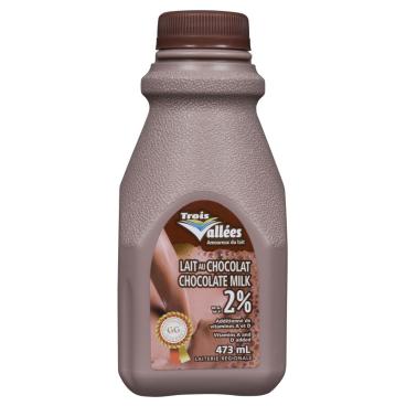 Laiterie des Trois Vallées Inc Partly Skimmed Chocolate Milk 2% M.F. 473ml