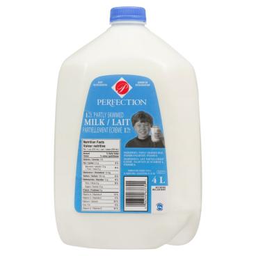 Perfection Partly Skimmed Milk 1% M.F. 4L