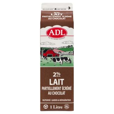 ADL Lait partiellement écrémé au chocolat 2% M.G. 1L