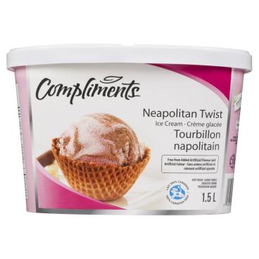 Compliments Neapolitan Twist Ice Cream 1.5L
