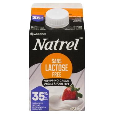 Natrel Lactose Free Whipping Cream 35% M.F. 473ml