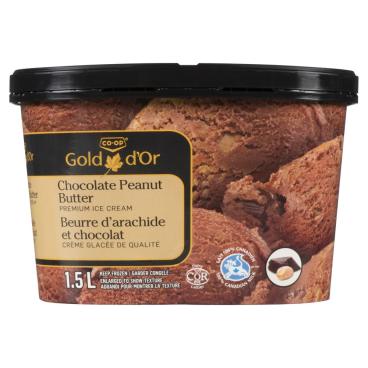 CO-OP Gold Chocolate Peanut Butter Ice Cream 1.5L