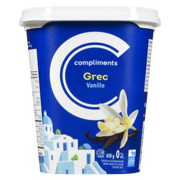 Compliments Yogourt grec vanille 0% M.G. 650g