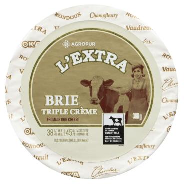 Agropur L'Extra Brie Triple Crème Cheese 300g