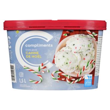 Compliments Crème glacée canne de Noël 1.5L