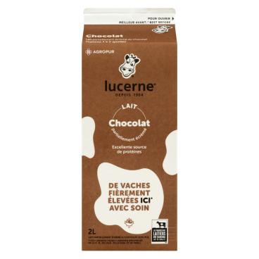 Lucerne Lait partiellement écrémé au chocolat 0.8% M.G. 2L