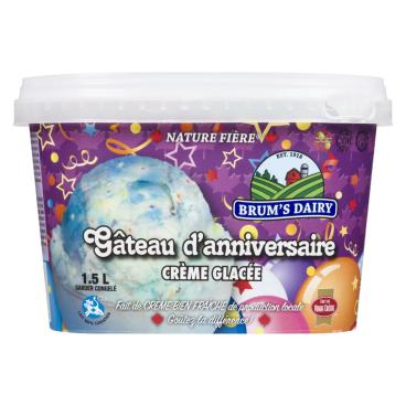 Brum's Dairy Crème glacée gâteau d'anniversaire 1.5L