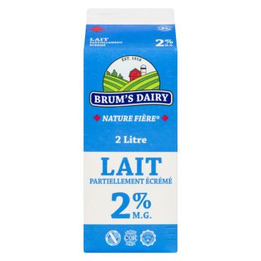 Brum's Dairy Lait partiellement écrémé 2% M.G. 2L