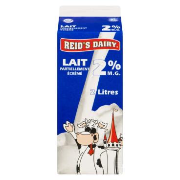 Reid's Dairy Lait partiellement écrémé 2% M.G. 2L