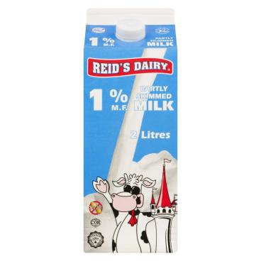Reid's Dairy Partly Skimmed Milk 1% M.F. 2L