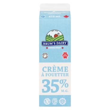 Brum's Dairy Crème à fouetter 35% M.G. 473ml