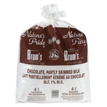 Brum's Dairy Partly Skimmed Chocolate Milk 1% M.F. 4L