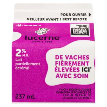 Lucerne Lait partiellement écrémé 2% M.G. 237ml