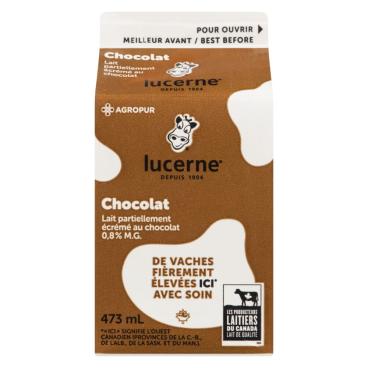 Lucerne Lait partiellement écrémé au chocolat 0.8% M.G. 473ml