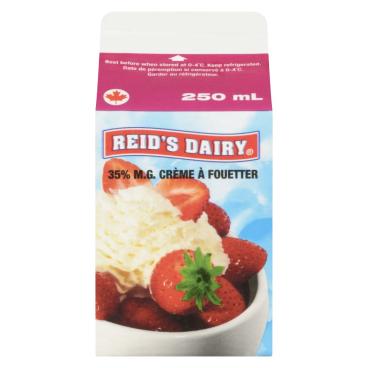 Reid's Dairy Crème à fouetter 35% M.G. 237ml
