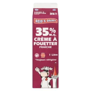 Reid's Dairy Crème à fouetter fraîche 35% M.G. 1L