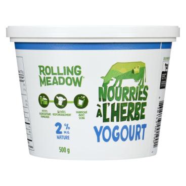 Rolling Meadow Yogourt nature nourries à l'herbe 2% M.G. 500g