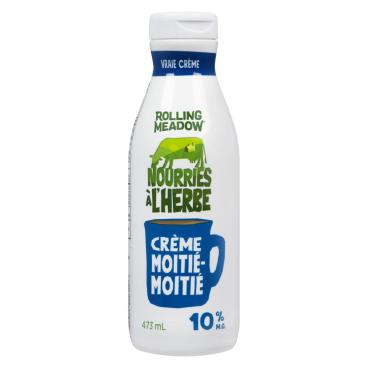 Rolling Meadow Crème moitié-moitié nourries à l'herbe 10% M.G. 473ml