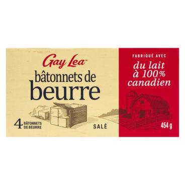 Gay Lea Bâtonnets de beurre salé 454g