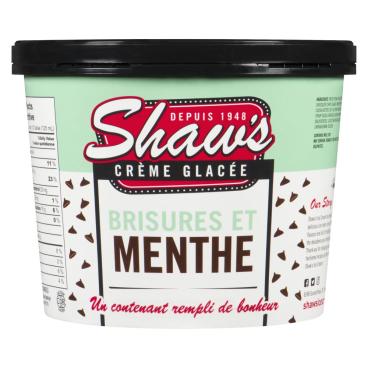 Shaw's Ice Cream Crème glacée brisures et menthe 1.5L