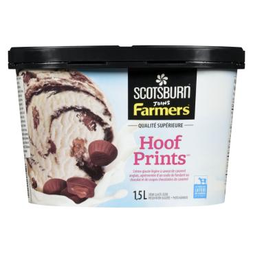 Scotsburn s'unit à Farmers Crème glacée légère qualité supérieure Hoof Prints 1.5L