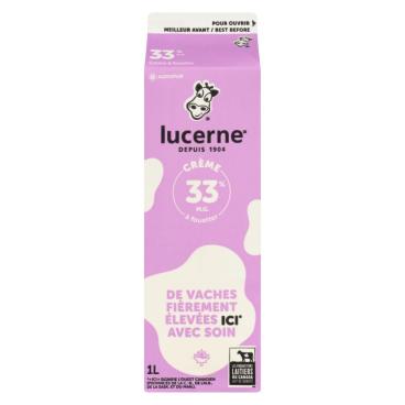 Lucerne Crème à fouetter 33% M.G. 1L