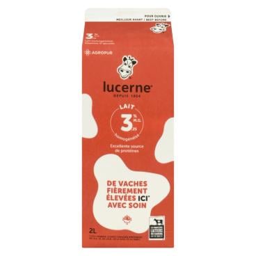Lucerne Lait homogénéisé 3.25% M.G. 2L