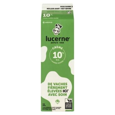 Lucerne Crème moitié-moitié 10% M.G. 1L