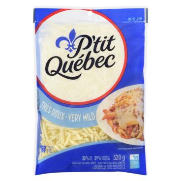 P'tit Québec Shredded Very Mild Cheddar Mozza 320g