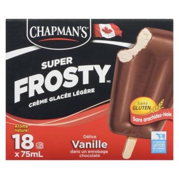 Chapman's Barres de crème glacée vanille Super Frosty 18x75ml