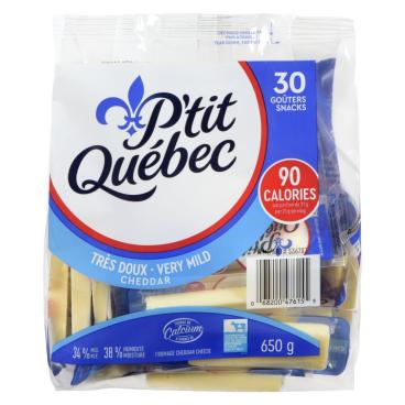 P'tit Québec Very Mild White Cheddar Snacks 650g