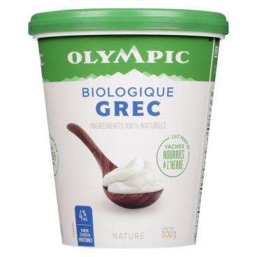 Olympic Yogourt grec biologique nature 4% M.G. 650g