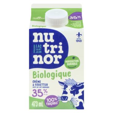 Nutrinor Crème à fouetter nordique biologique 35% M.G. 473ml