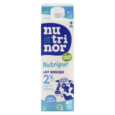 Nutrinor Nutripur lait nordique partiellement écrémé 2% M.G. 1L