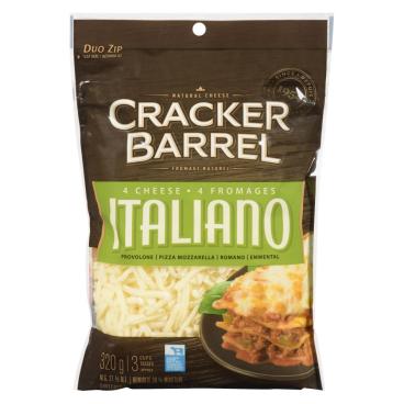 Cracker Barrel Italiano Shredded Cheese 320g