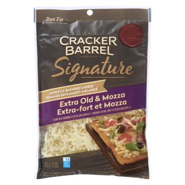 Cracker Barrel Signature Shredded Extra Old Cheddar & Mozza 300g