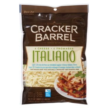 Cracker Barrel Italiano Shredded Light Cheese 320g