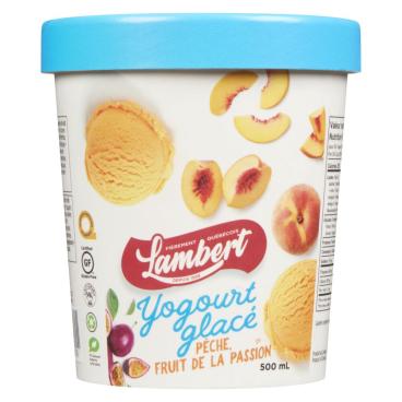 Lambert Yogourt glacé pêches et fruit de la passion 500ml