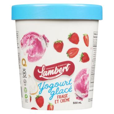 Lambert Yogourt glacé aux fraises et crème 500ml