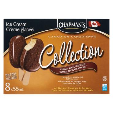 Chapman's Caramel & Milk Chocolate Ice Cream Ice Cream Bars 8x55ml