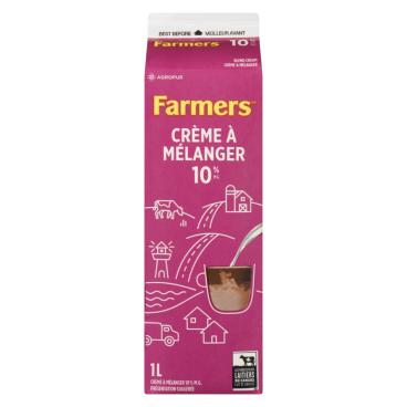 Farmers Crème à mélanger 10% M.G. 1L