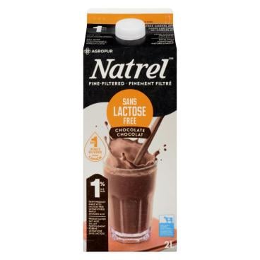 Natrel Lactose Free Partly Skimmed Chocolate Milk 1% M.F. 2L