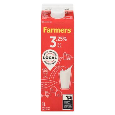 Farmers Homogenized Milk 3.25% M.F. 1L