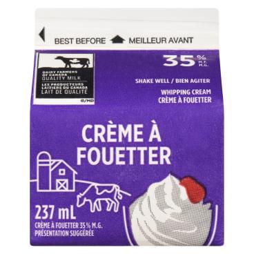 Farmers Crème à fouetter 35% M.G. 237ml