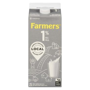 Farmers Partly Skimmed Milk 1% M.F. 2L